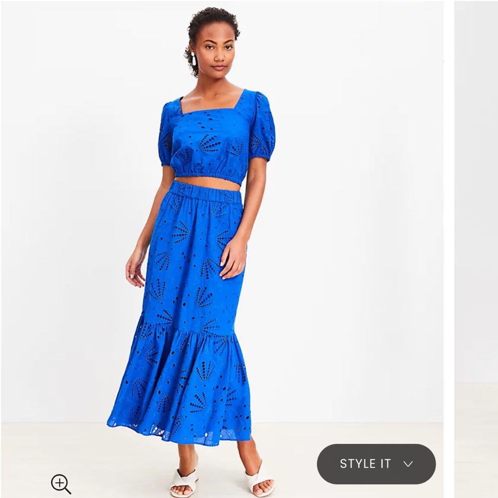 NWT Loft Blue Women's Set - skirt and crop top